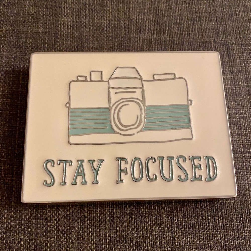 Inspirational FOCUS Table Accent Decor Photography Paper Weight Desk Camera Art